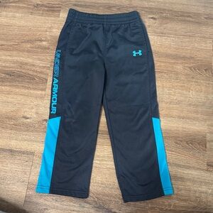 Under Armour Black Sweatpants with Blue Side Panels